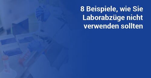 Laborabzüge Anwendung