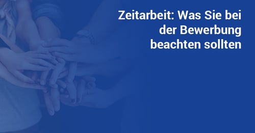 Bewerbung Zeitarbeit
